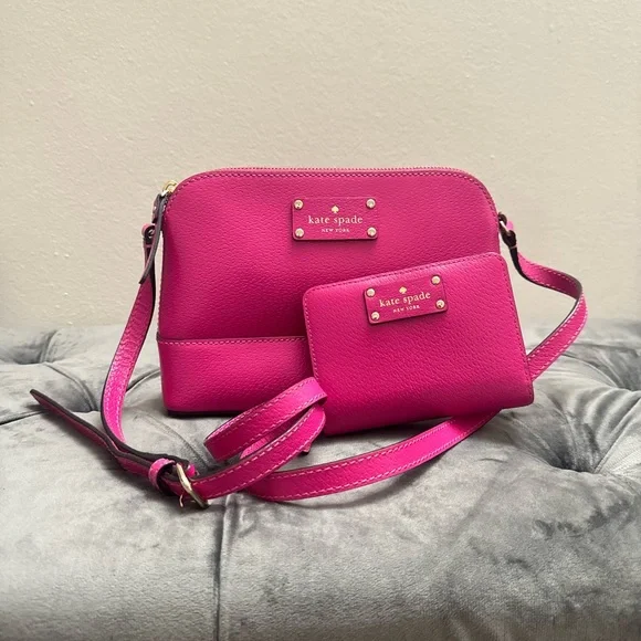 Kate Spade Fuchsia Crossbody Bag and Wallet - Picture 1 of 6